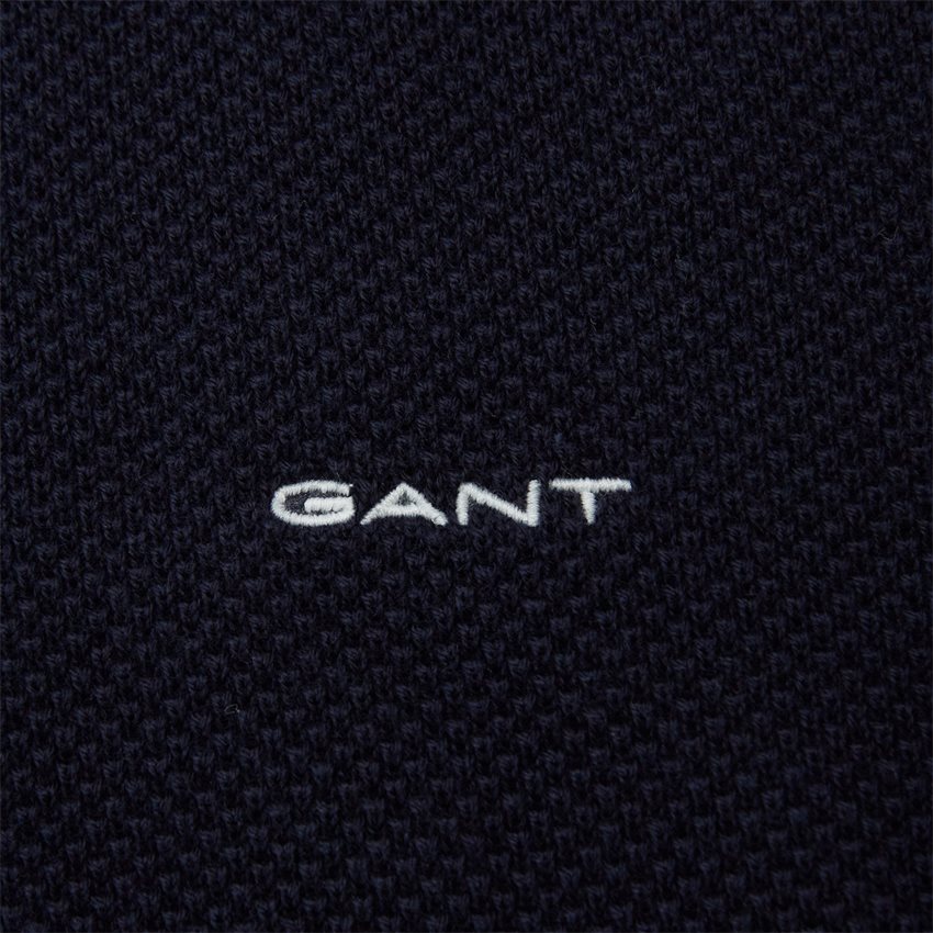Gant Strik COTTON PIQUE C-NECK 8040521 EVENING BLUE